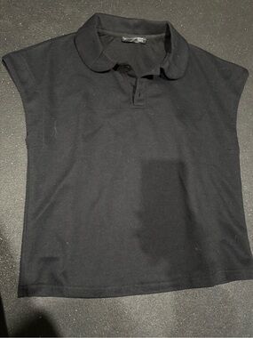 Black Short Sleeve Polo Tee - Dazy